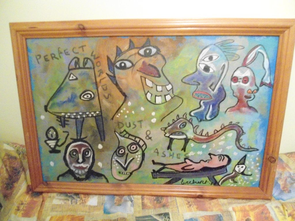 PEINTURE LUCEBERT, Antiquités & Art, Art | Peinture | Classique, Autres sujets, Panneau, Enlèvement, Technique mixte
