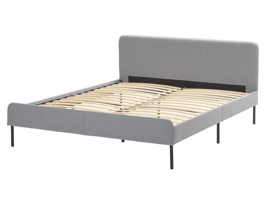 Ikea SLATTUM 160 x 200, Maison & Meubles, Chambre à coucher | Lits, Gris, Enlèvement, Utilisé, Deux personnes