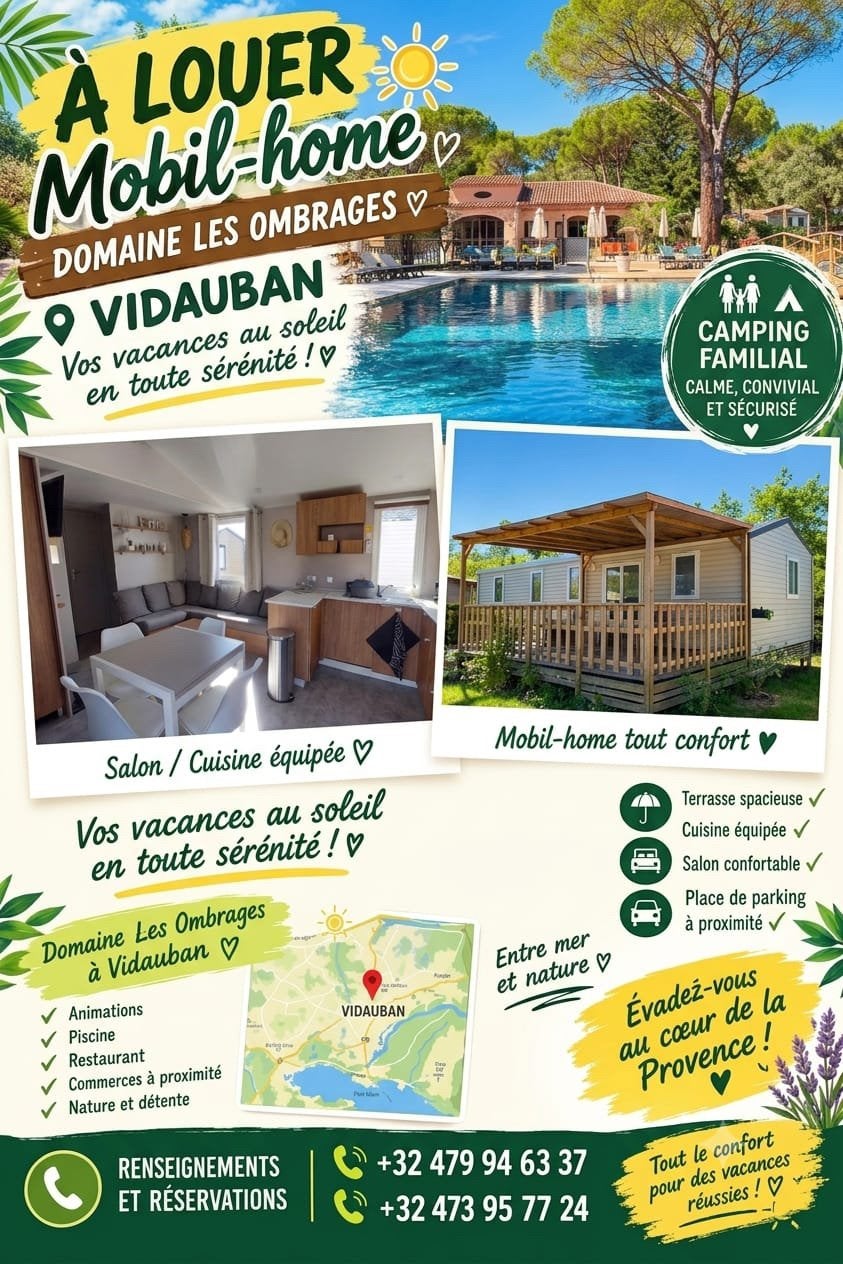 Location a Vidauban au Domaine des Ombrages, Piscine
