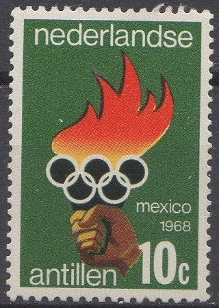 Nederlandse Antillen - O.S.Mexico 1968 - Olympische vlam, Verzenden, Postfris