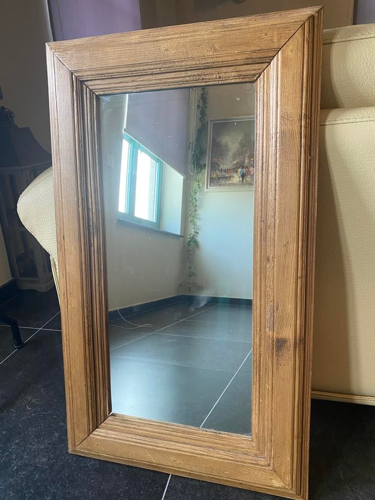 Mooie houten spiegel, Ophalen, Zo goed als nieuw