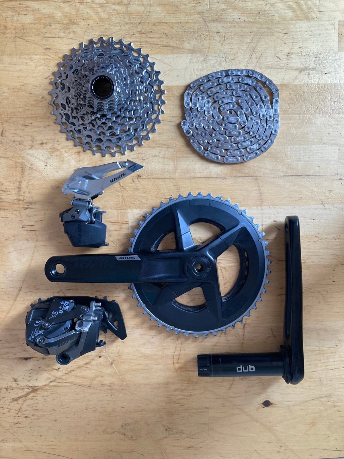 SRAM Rival AXS Groupset, Vélos & Vélomoteurs, Enlèvement ou Envoi, Utilisé, Racefiets