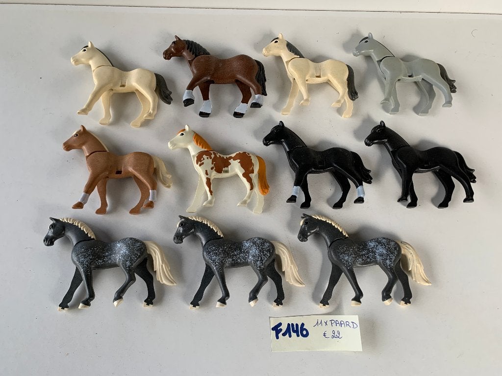 PLAYMOBIL F146: LOT 11 PAARDEN, Kinderen en Baby's, Losse onderdelen, Ophalen of Verzenden, Zo goed als nieuw, Country