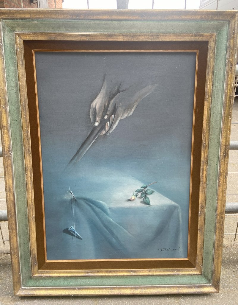 Schilderij passie voor golf, Ophalen, Gesigneerd