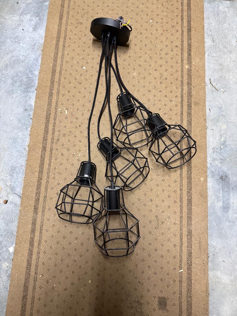 Hanglamp met Zacht warm licht, Comme neuf, Enlèvement, Métal, Industrieel