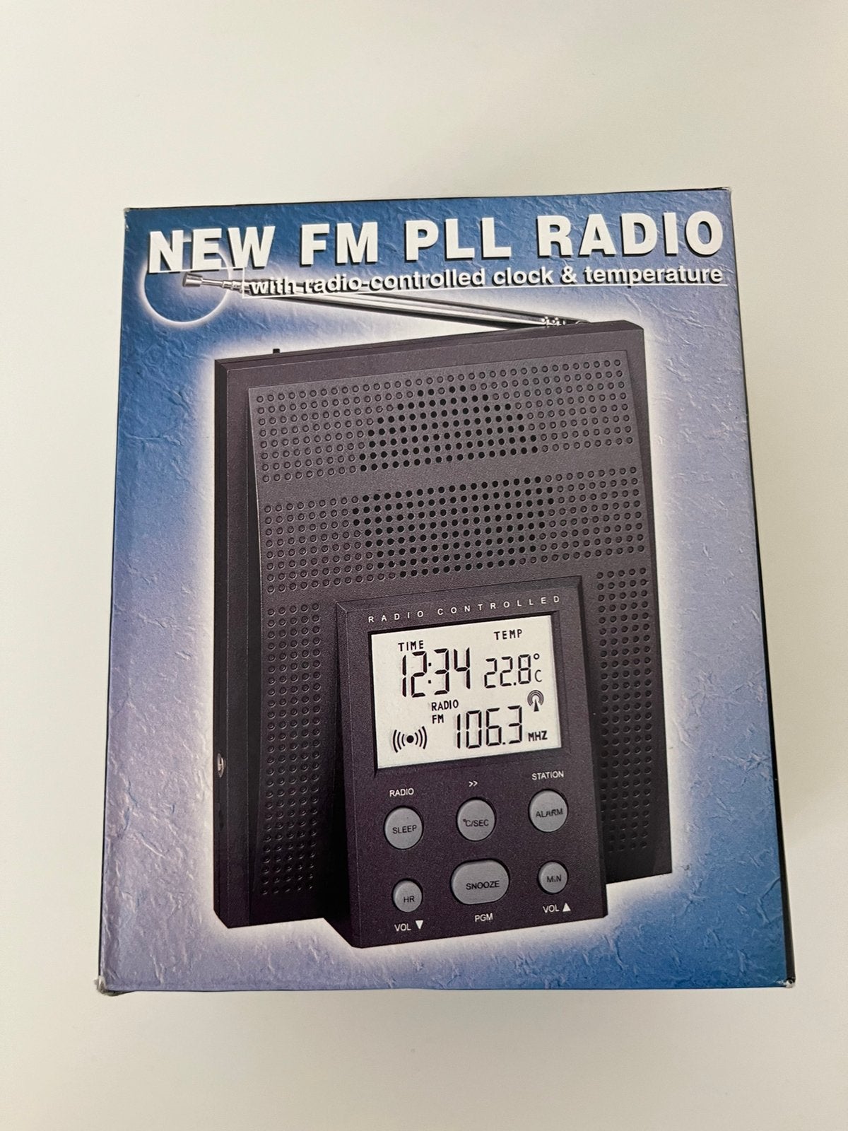 Digitale Klokradio met Binnentemp. en Radio-Controlled Tijd, Ophalen of Verzenden, Nieuw, Radio
