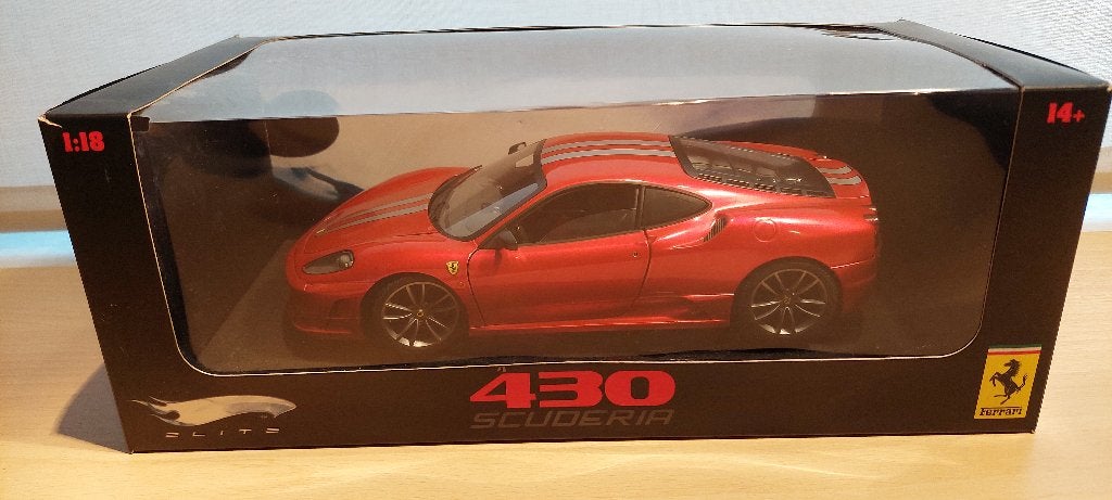Ferrari 430 scuderia hot wheels elite 1:18, Ophalen of Verzenden, Zo goed als nieuw, Auto, Hot Wheels