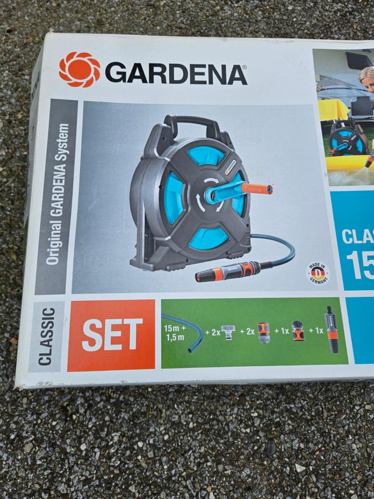 Tuyau d'arrosage en bobine Gardena 15 +2 mètres Nieuwe in Ho, Enlèvement, Tuyau d'arrosage