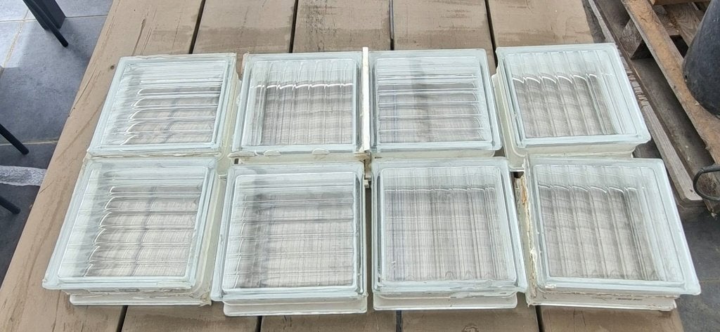 *** Glasdallen 8 stuks***, Fenêtre de façade ou Vitre, Enlèvement, Utilisé, Moins de 80 cm