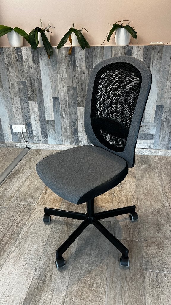 chaise bureau à roulette (inclinable) accoudoirs détachables, Gris, Comme neuf, Enlèvement, Ergonomique