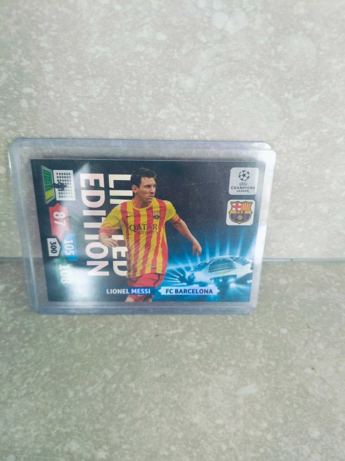 Lionel Messi Panini kaart CL 2013-2014 limited edition, Verzamelen, Sportartikelen en Voetbal, Ophalen of Verzenden