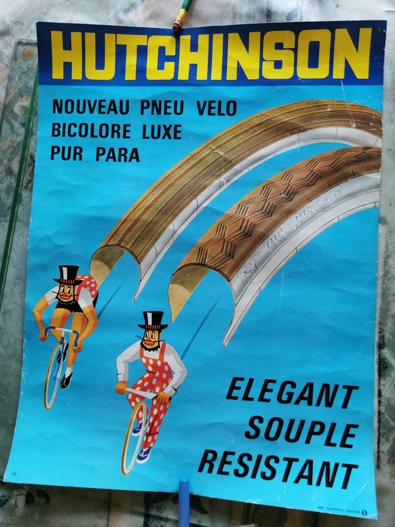 publicité Hutchinson 50's vintage, Envoi, Utilisé, Panneau publicitaire