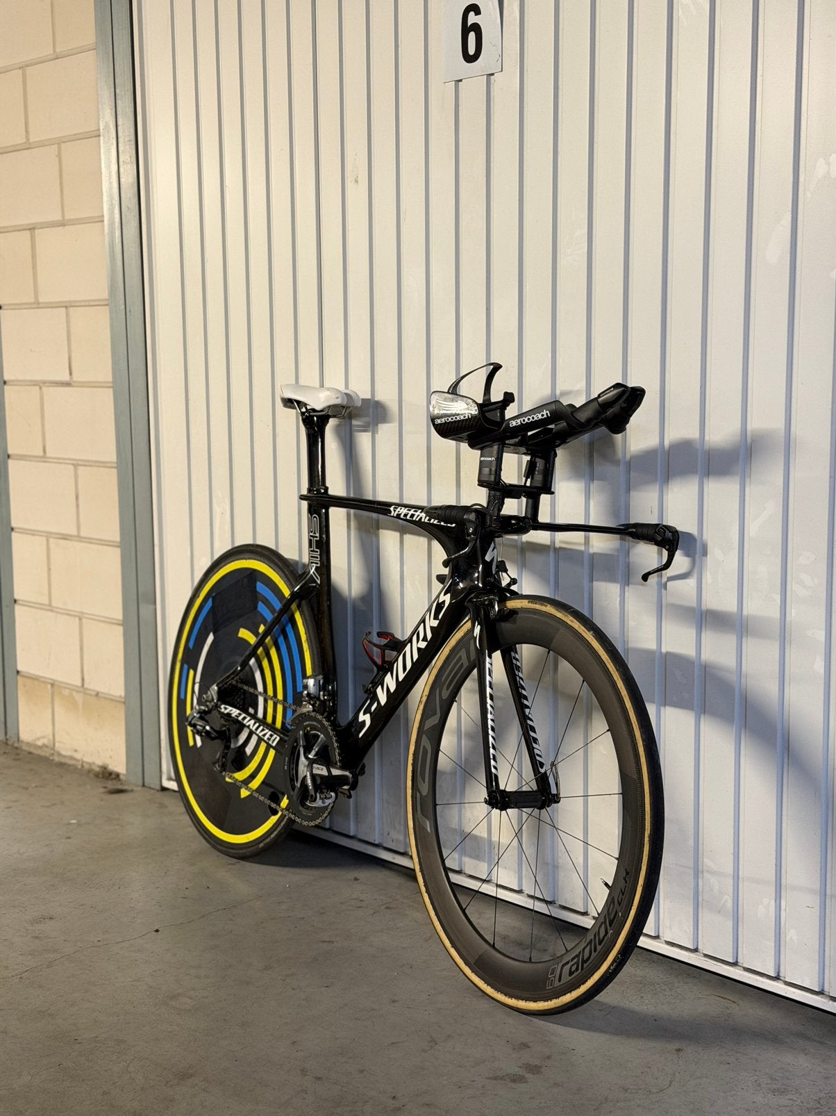 S-works TT tijdritfiets (maat M) + aerocoach cockpit, Fietsen en Brommers, 28 inch, Carbon, Zo goed als nieuw, 15 tot 20 versnellingen
