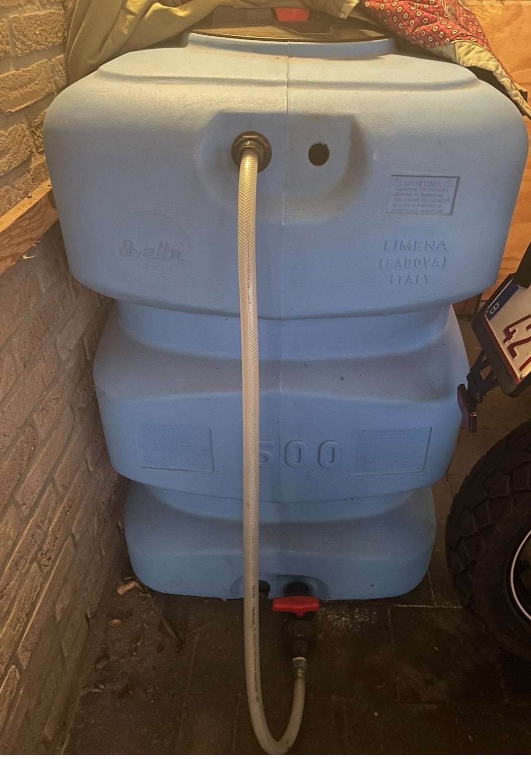 Watervat 500l HDPE, Tuin en Terras, Regentonnen, Ophalen, Zo goed als nieuw