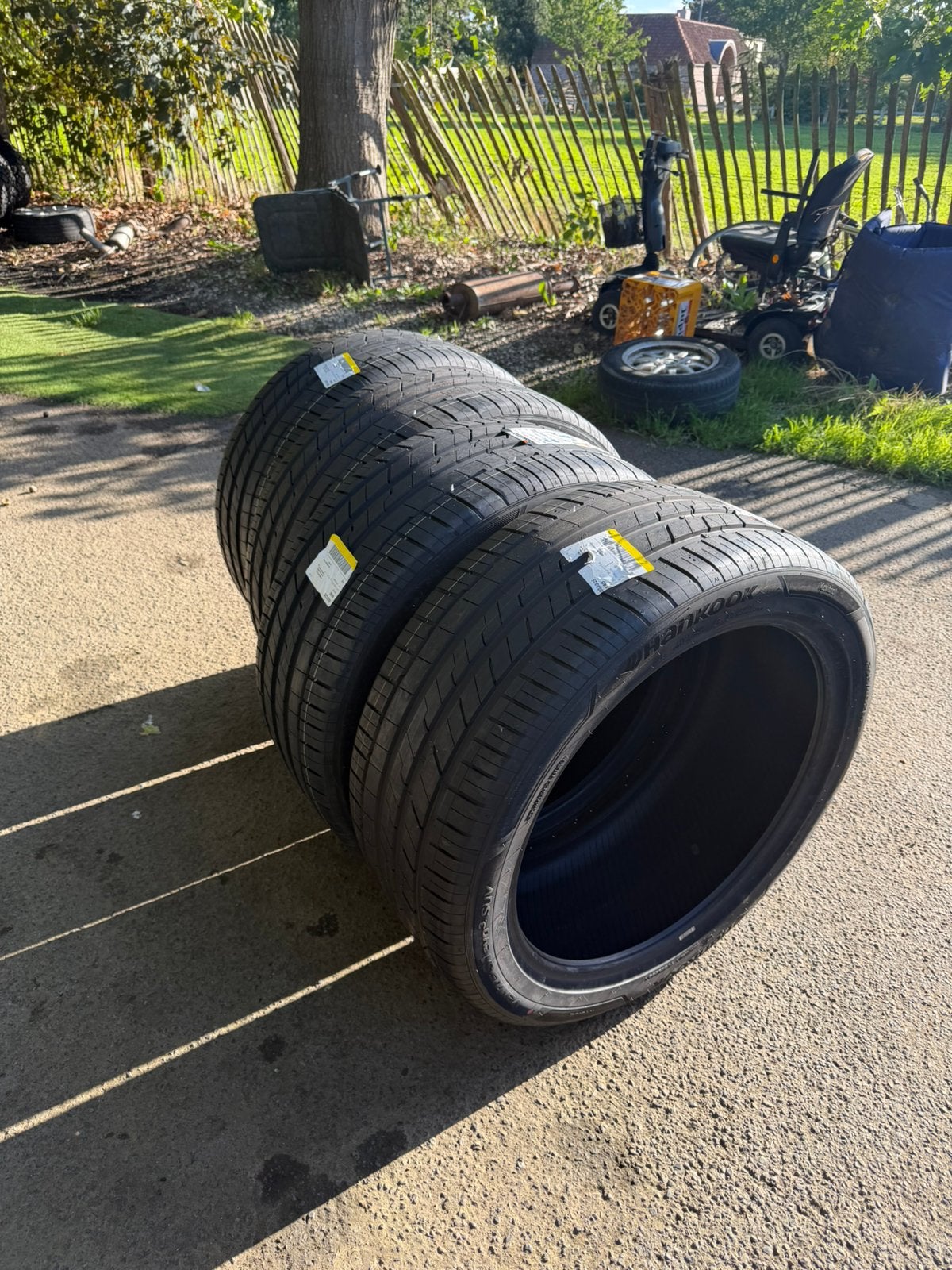 4 NIEUWE Hankook Ventus S1 evo banden, Ophalen, 295 mm, Nieuw, Overige maten