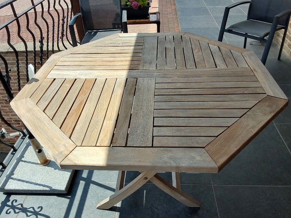 Tuintafel, Tuin en Terras, Ophalen, Gebruikt, Rechthoekig, Teakhout
