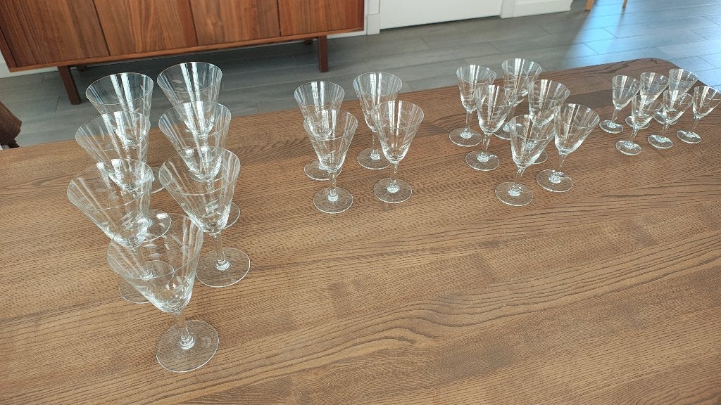 Vintage set kristallen glazen 1959, Ophalen