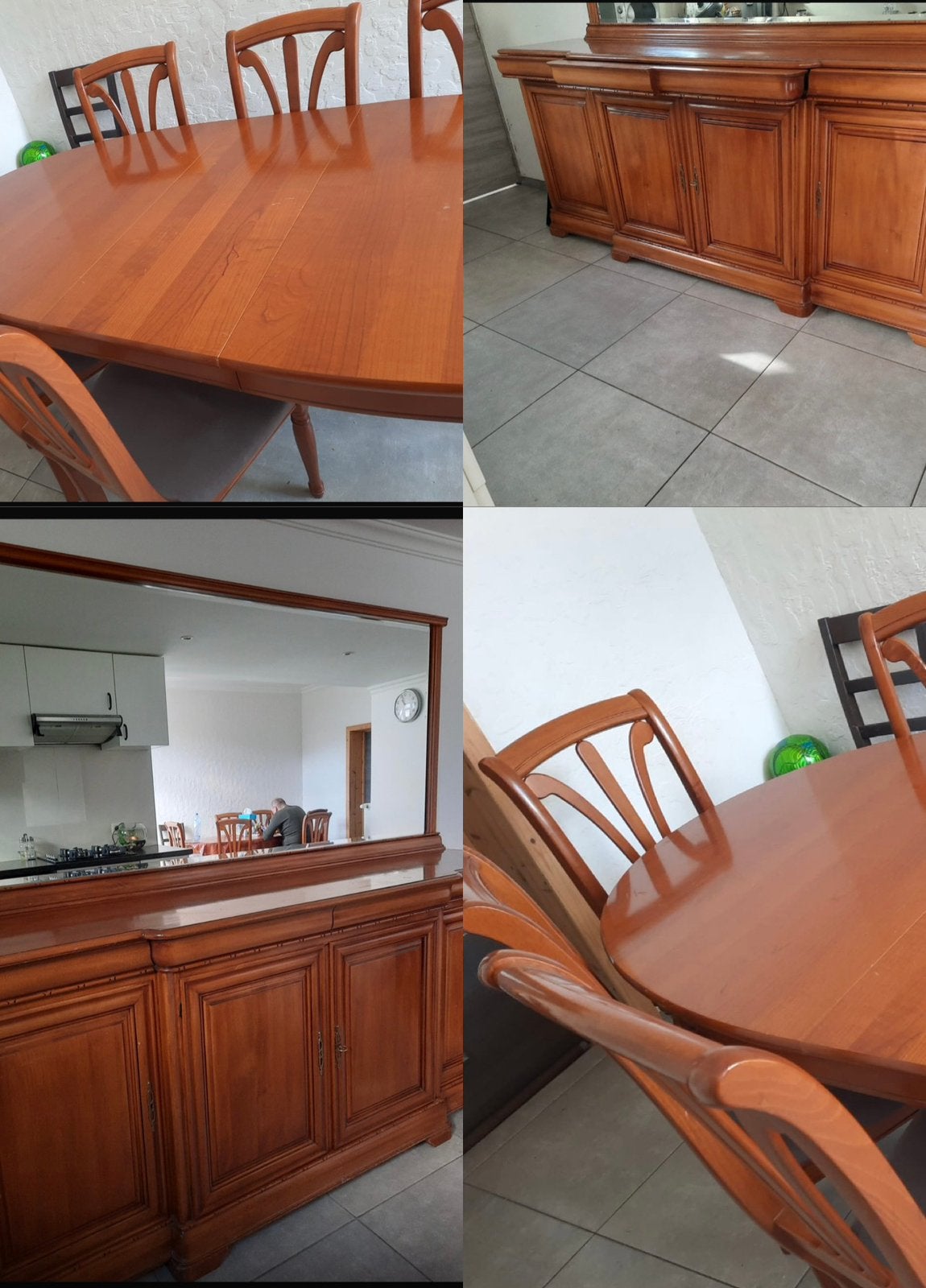 Tafel 6 stoelen en commode, Ophalen