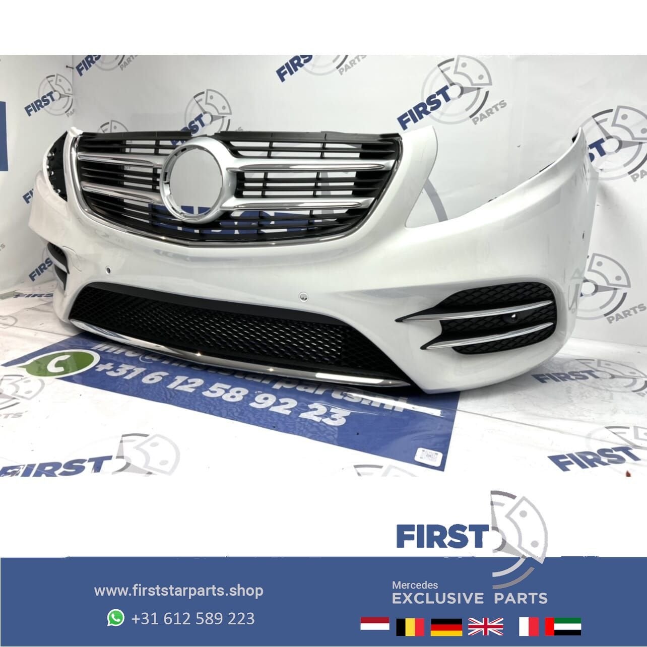 W447 VITO / V KLASSE AMG VOORBUMPER COMPLEET WIT ORIGINEEL 2, Utilisé, -, Avant, -
