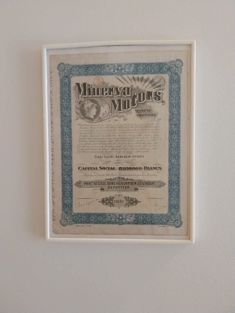 aandeel in kader, Postzegels en Munten, Ophalen of Verzenden, Voor 1920, Aandeel