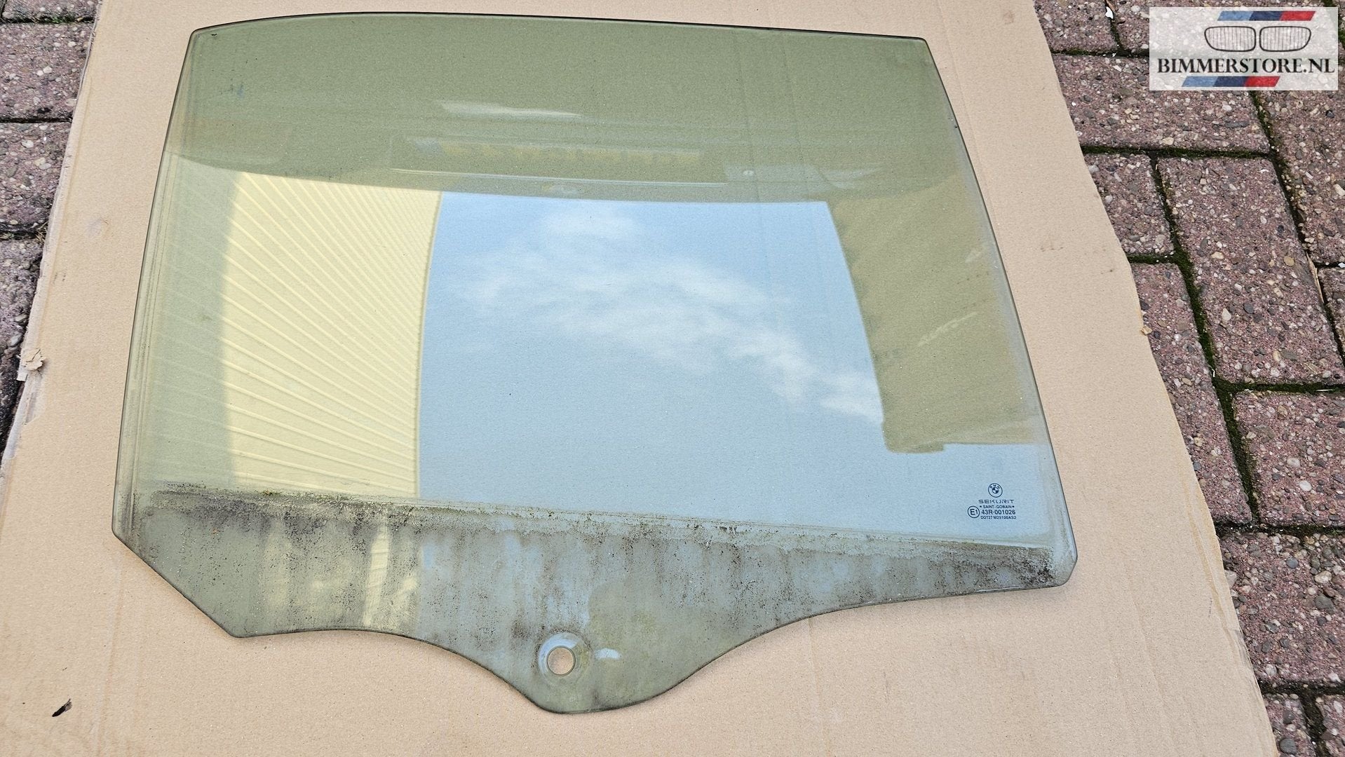 Zijruit raam groen rechts achter BMW 7 serie E38 51328163844, Gebruikt, -, Deur, Ophalen of Verzenden