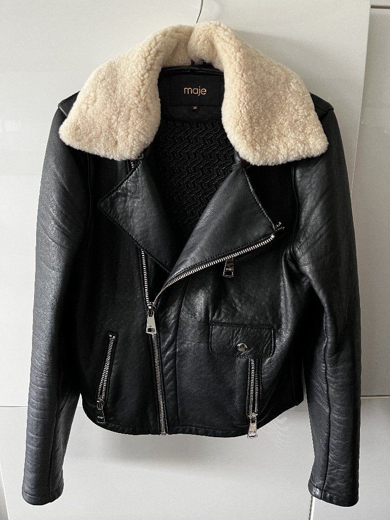 Veste en cuir, Enlèvement ou Envoi, Taille 36 (S), Comme neuf, Maje