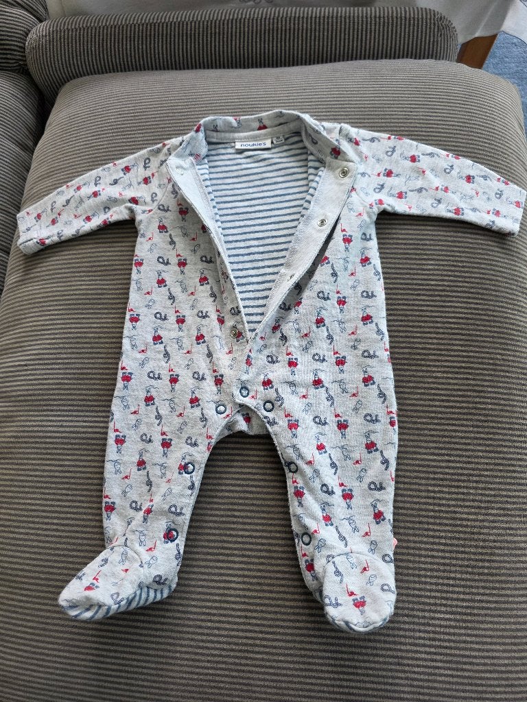 Katoenen Noukies pyjama. Maat : 1M – 56 cm, Kinderen en Baby's, Ophalen, Zo goed als nieuw