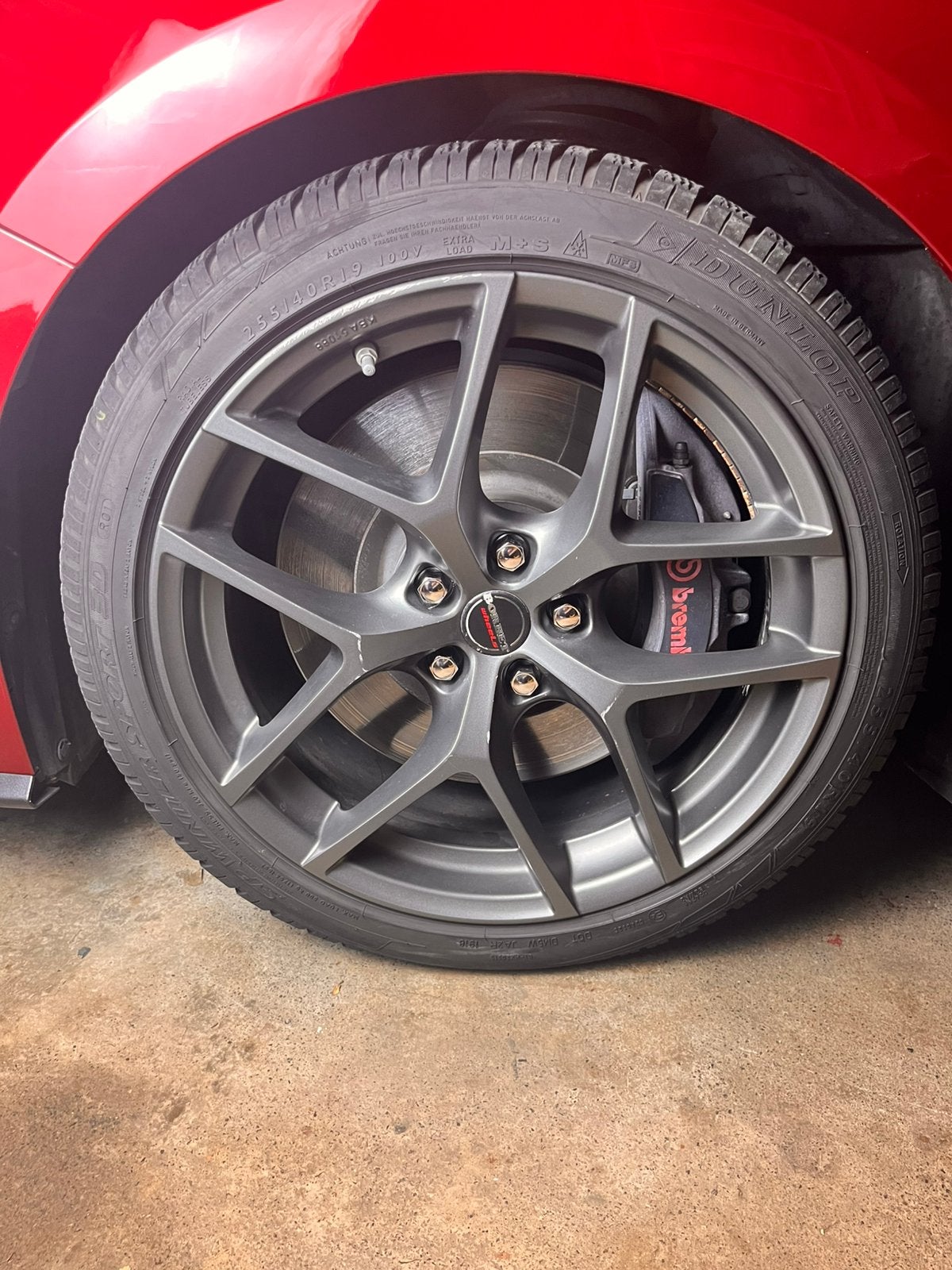 Jeu Jantes Borbet 19" + pneus hiver, Auto-onderdelen, Gebruikt, 255 mm, Banden en Velgen, Winterbanden