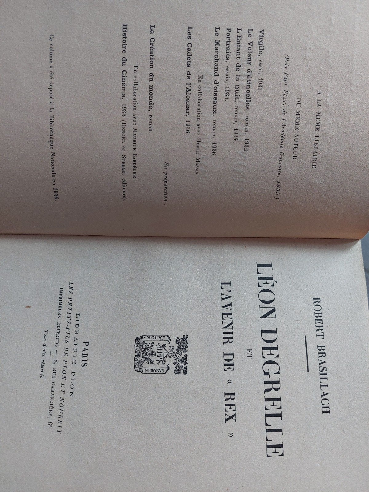 Léon DEGRELLE et l'avenir de REX, Boeken, Ophalen of Verzenden