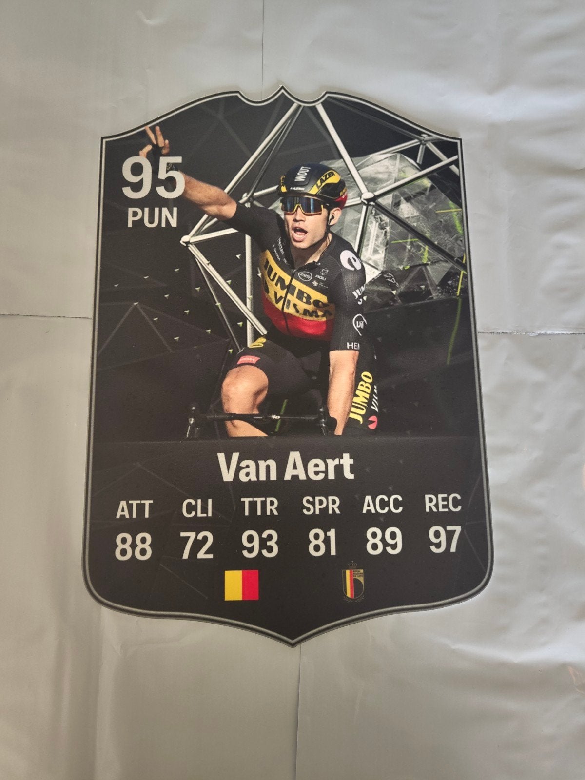 Wielerkaartje (37cmx25cm) - Wout Van Aert, Ophalen of Verzenden, Zo goed als nieuw, Plaatje