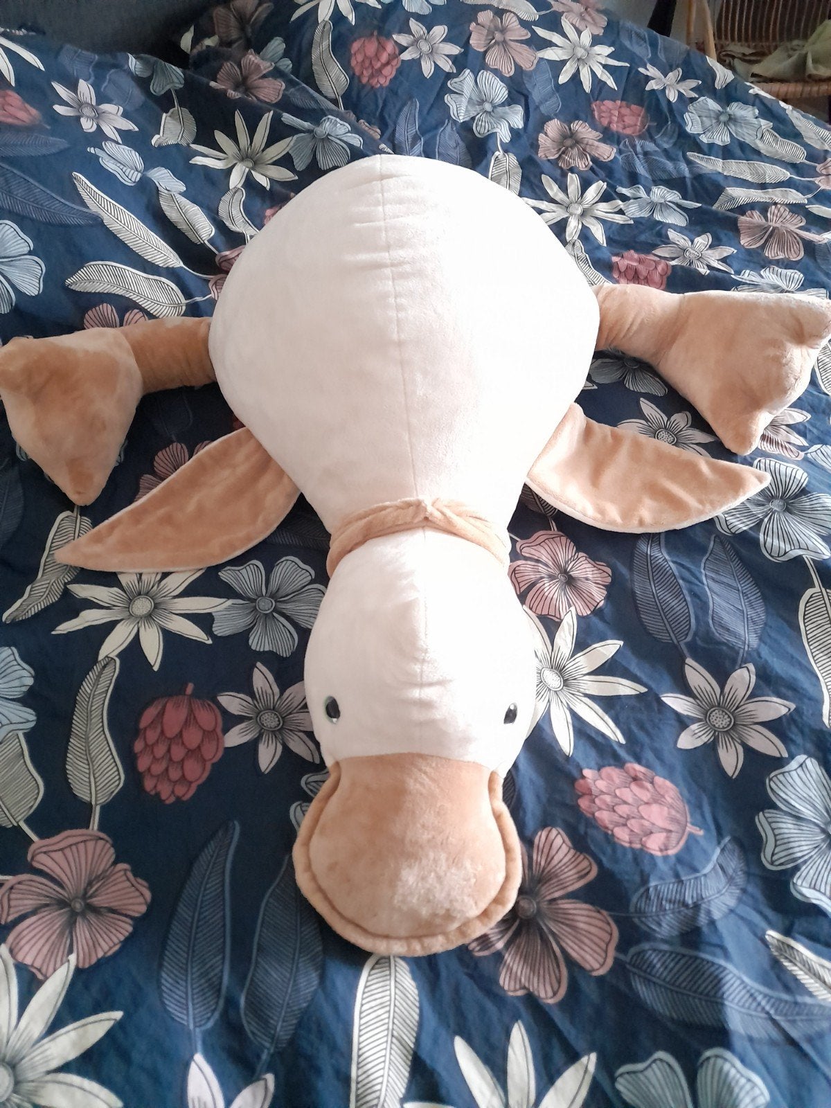 Pluche eend,  grote knuffel, Ophalen