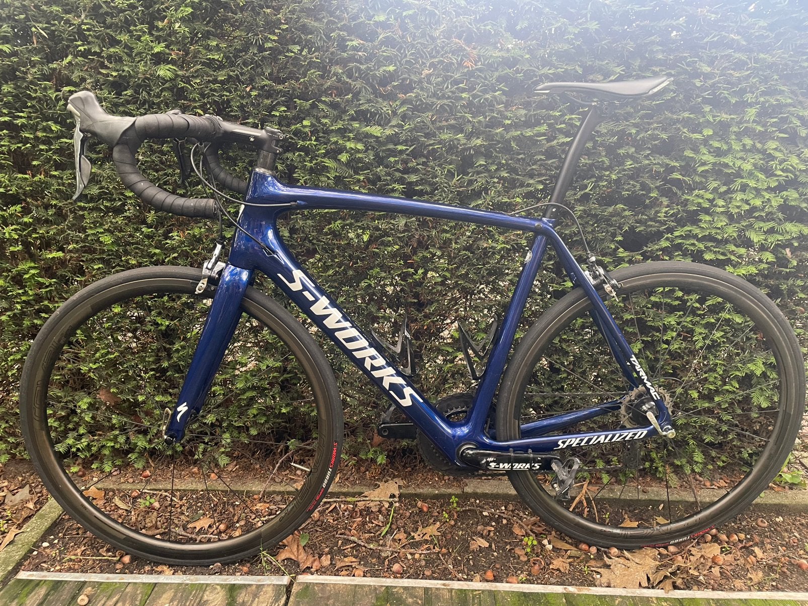 Specialized S-WORKS Tarmac SL5 metallic blauw maat 56, Fietsen en Brommers, Carbon, 15 tot 20 versnellingen, 57 tot 61 cm, Ophalen