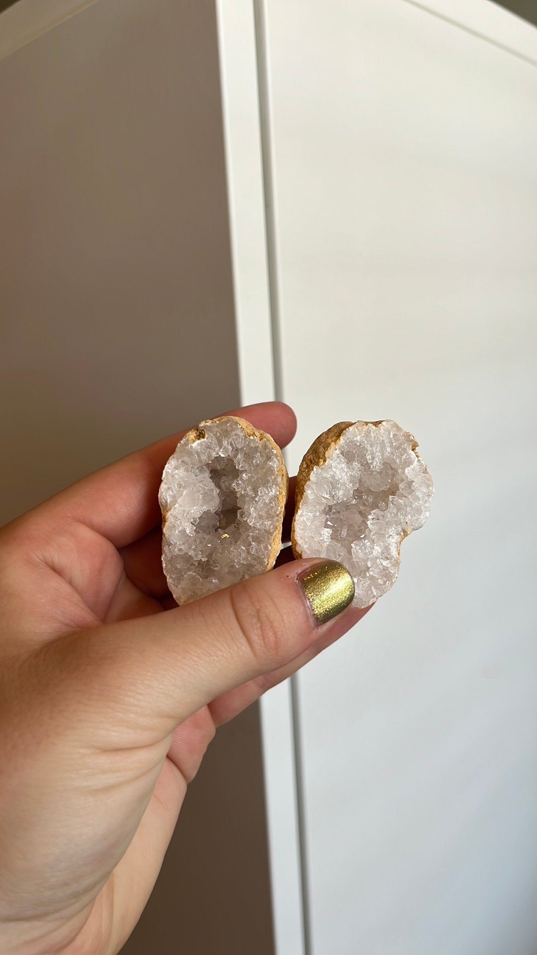 Bergkristal geode, Verzamelen, Mineralen en Fossielen, Ophalen of Verzenden