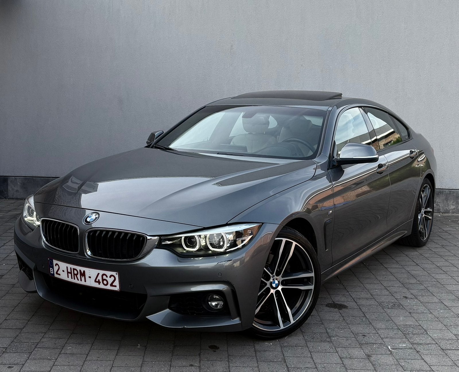 BMW 418iA GRANCOUPÉ / PACK-M / FULL / EURO 6, Autos, Cuir, Argent ou Gris, Achat, 5 portes