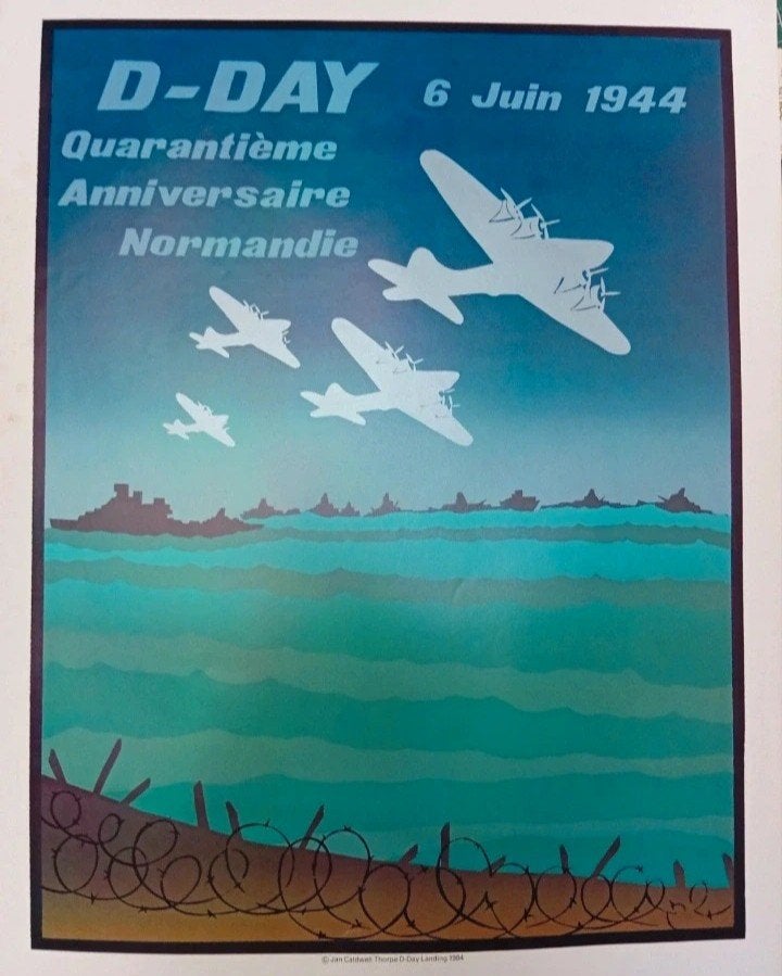 D.DAG. 6 juni 44. Herdenkingsposter The Planes, Verzamelen, Luchtvaart en Vliegtuigspotten, Ophalen of Verzenden