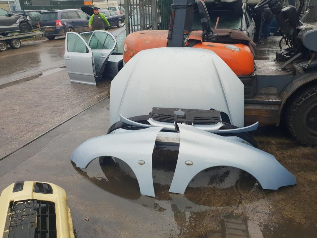 PEUGEOT 206 MOTORKAP +VOORBUMPER +GRILL+VOORSCHERMEN  ICE BL, Auto-onderdelen, Carrosserie, Motorkap, Gebruikt, Ophalen of Verzenden