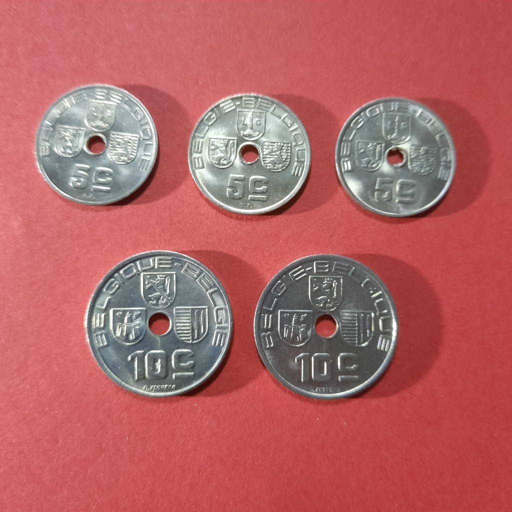 5 et 10 centimes belge Léopold III, Enlèvement ou Envoi, Autre, Série
