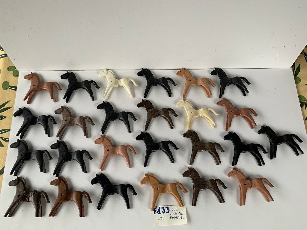 PLAYMOBIL F133: LOT 25 VINTAGE PAARDEN, Gebruikt, Losse onderdelen, Ophalen of Verzenden, Country