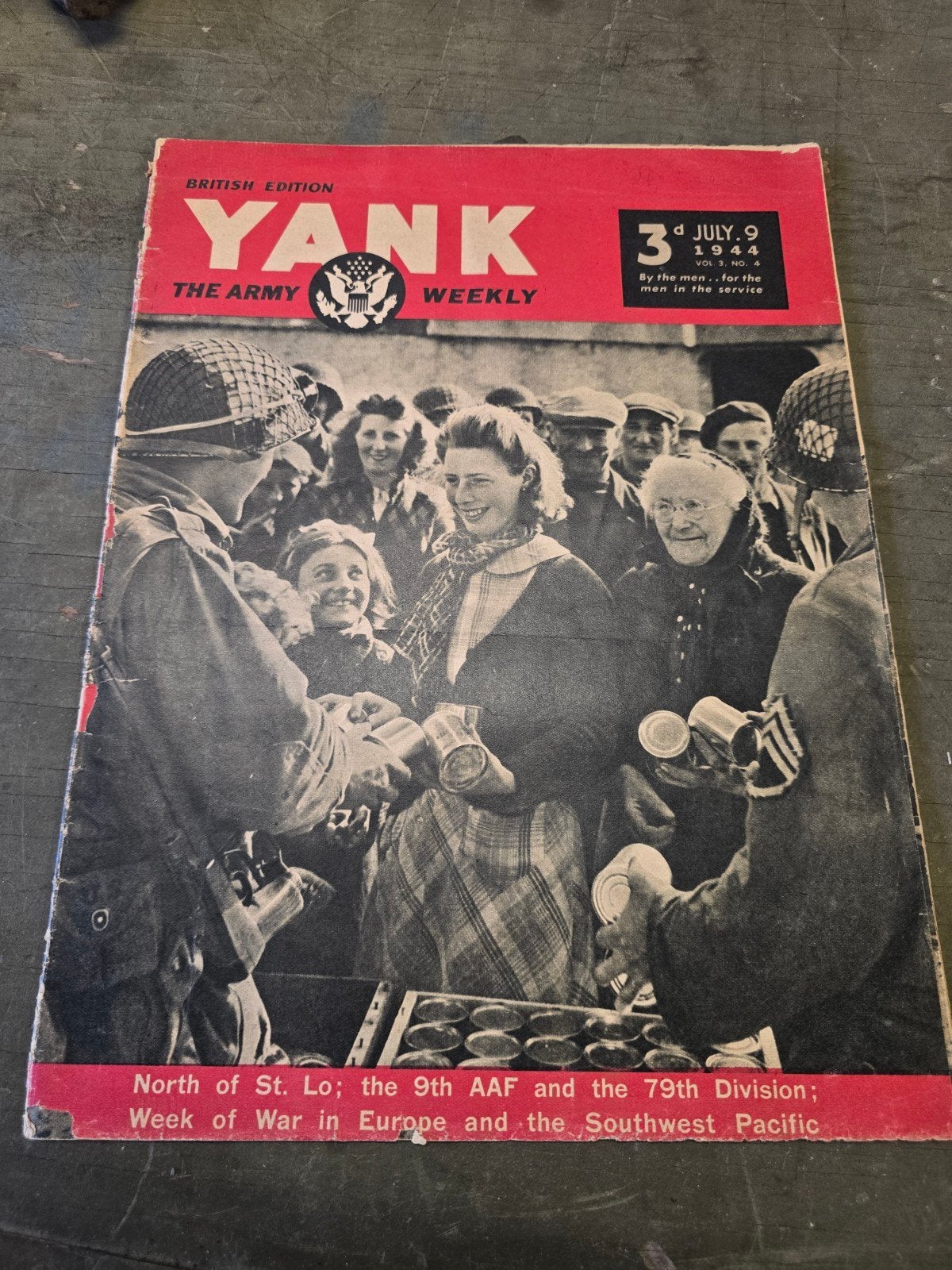 Magazine américain Yank de la Seconde Guerre mondiale - 9 ju, Enlèvement ou Envoi