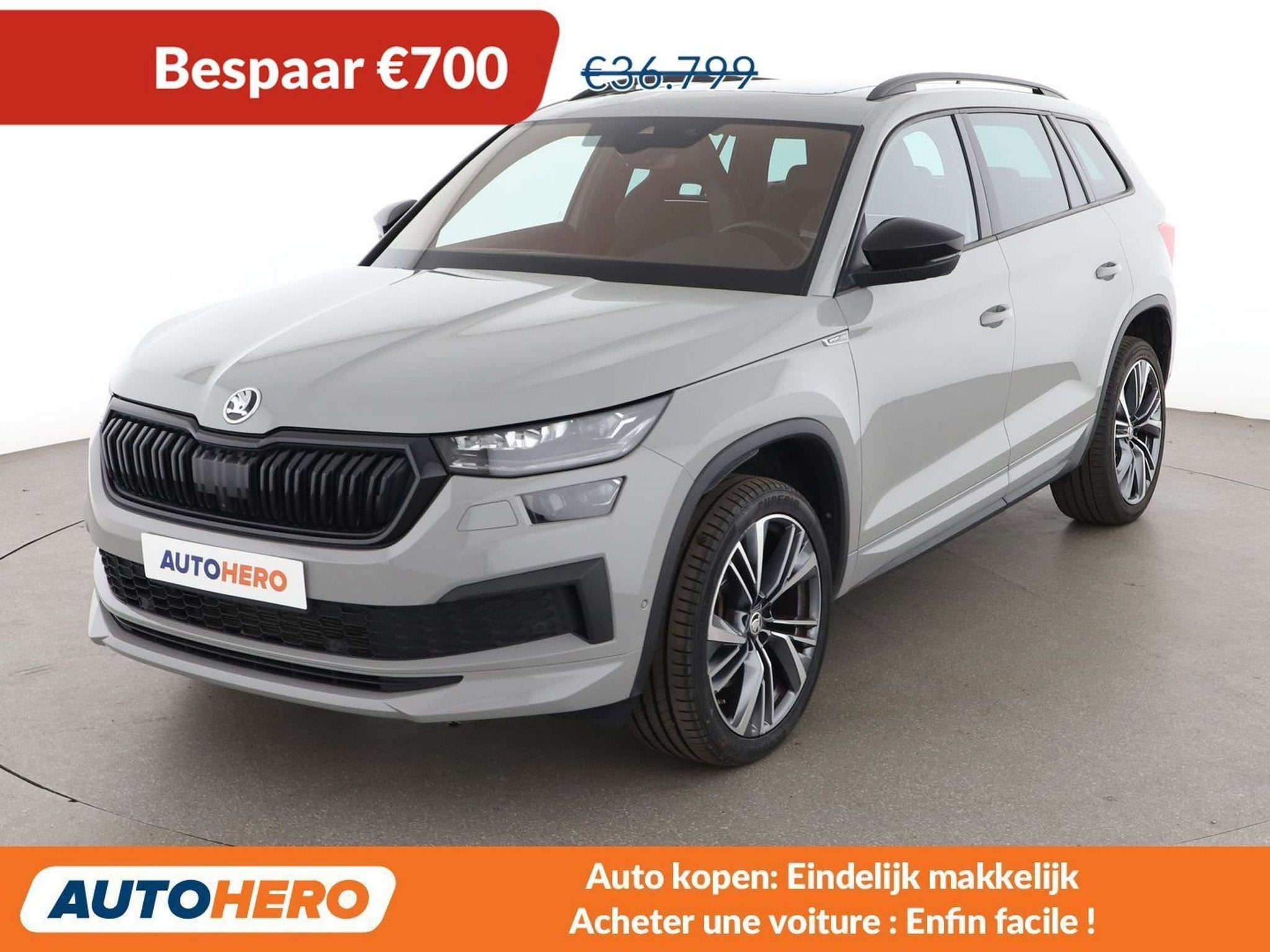 Skoda Kodiaq 2.0 TSI Sportline 4x4 (automatique), Autos, Argent ou Gris, Achat, Euro 6, Détection des panneaux routiers