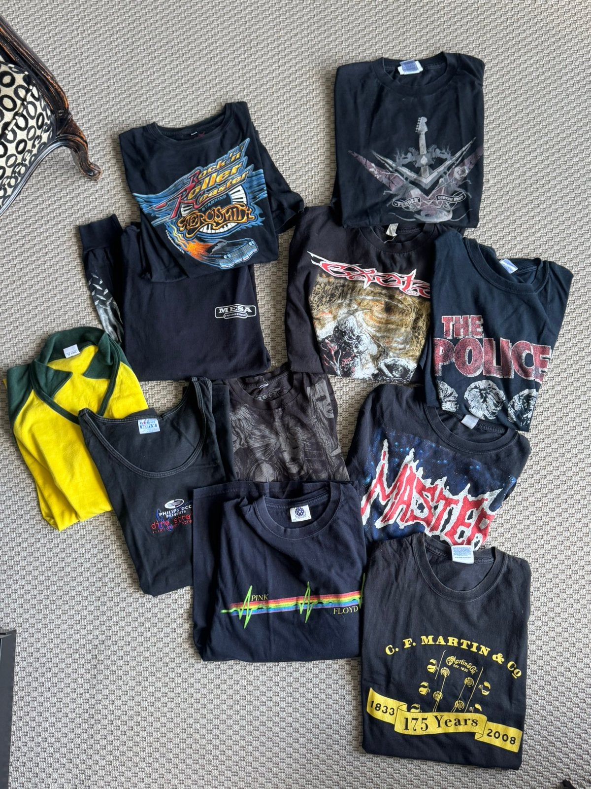 Vintage T-shirt van Rock Pink Floyd, The Police, Ophalen of Verzenden, Gedragen, Maat 52/54 (L), Zwart