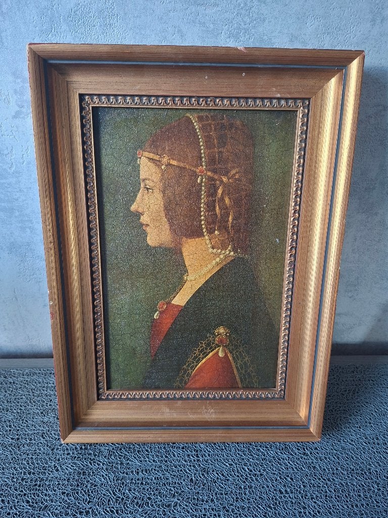 Tableau vintage Béatrice d'Este ., Antiquités & Art, Art | Peinture | Classique, Portrait ou Personnes, Enlèvement, Impression