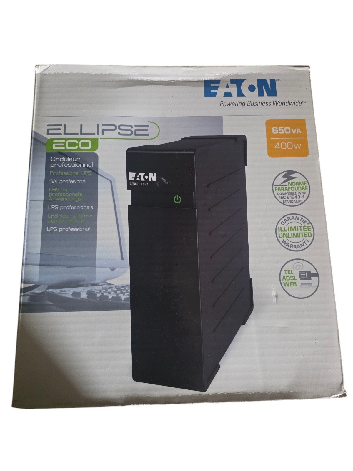 Onduleur Eaton Ellipse ECO 650 (650 VA / 400 W) - Neuf en bo, Enlèvement ou Envoi