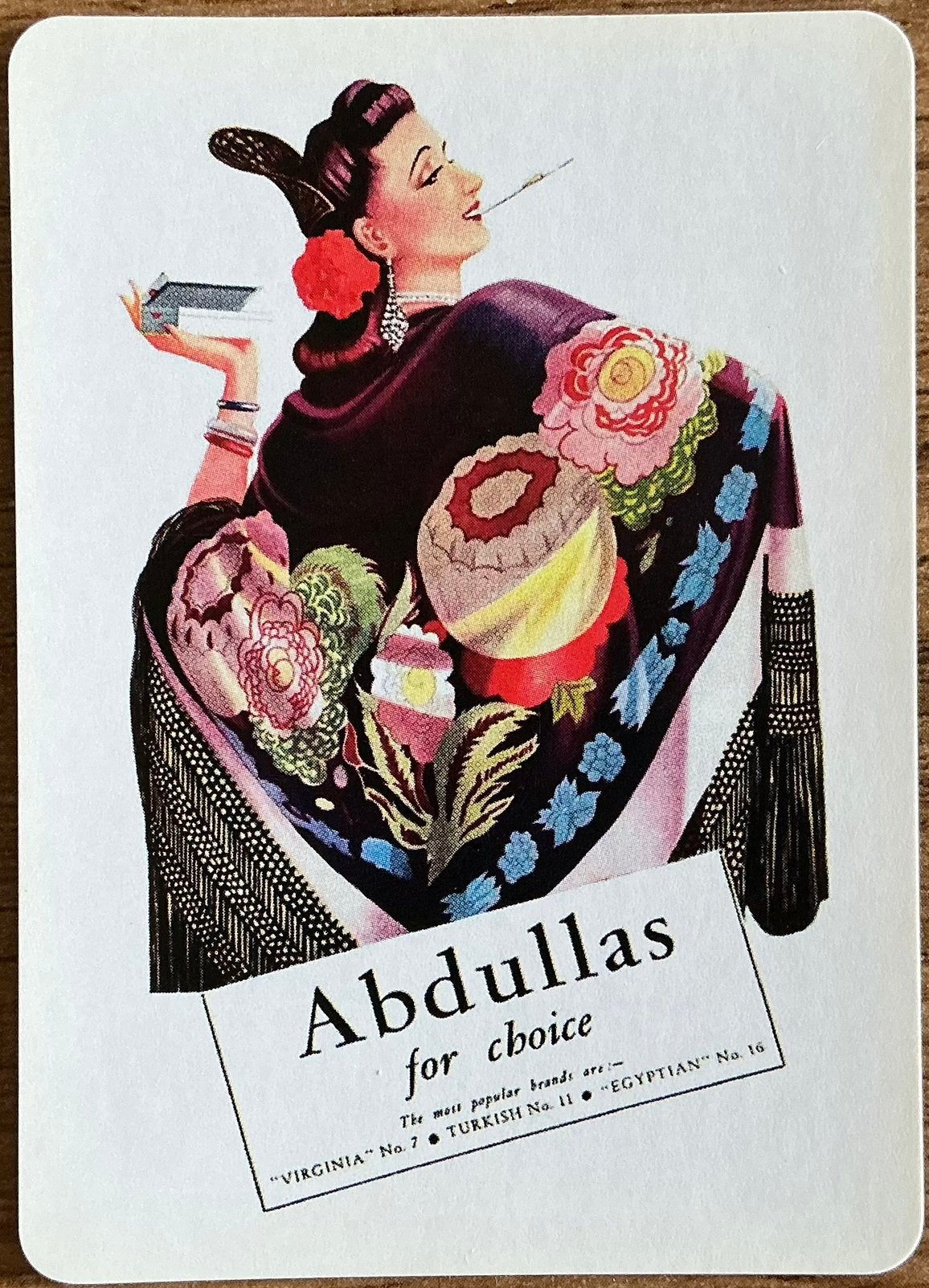 Splk CIGARETTES ABDULLAS, Verzamelen, Ophalen of Verzenden, Zo goed als nieuw, Speelkaart(en)