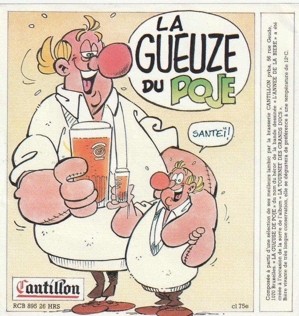 bieretiket België Cantillon Bruxelles : La Gueuze du Poje, Verzenden, Gebruikt, Overige typen, Overige merken