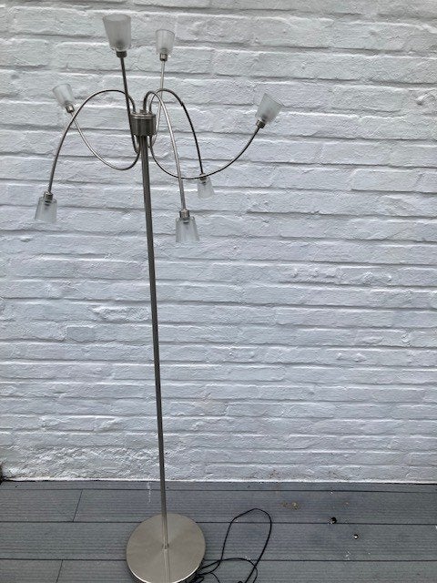 lampe LED sur pied, Maison & Meubles, Lampes | Lampadaires, Enlèvement, Comme neuf, Métal, 150 à 200 cm