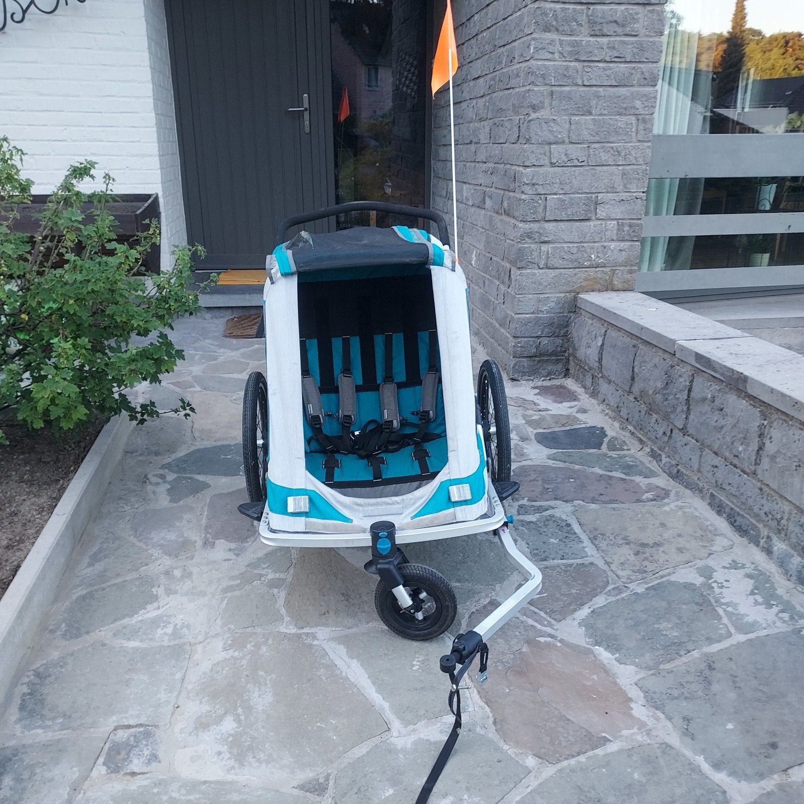 Remorque vélo et poussette Qeridoo Speedkid 2 2020 2 places, Enlèvement ou Envoi, Utilisé, Remorque pour enfant, Qeridoo