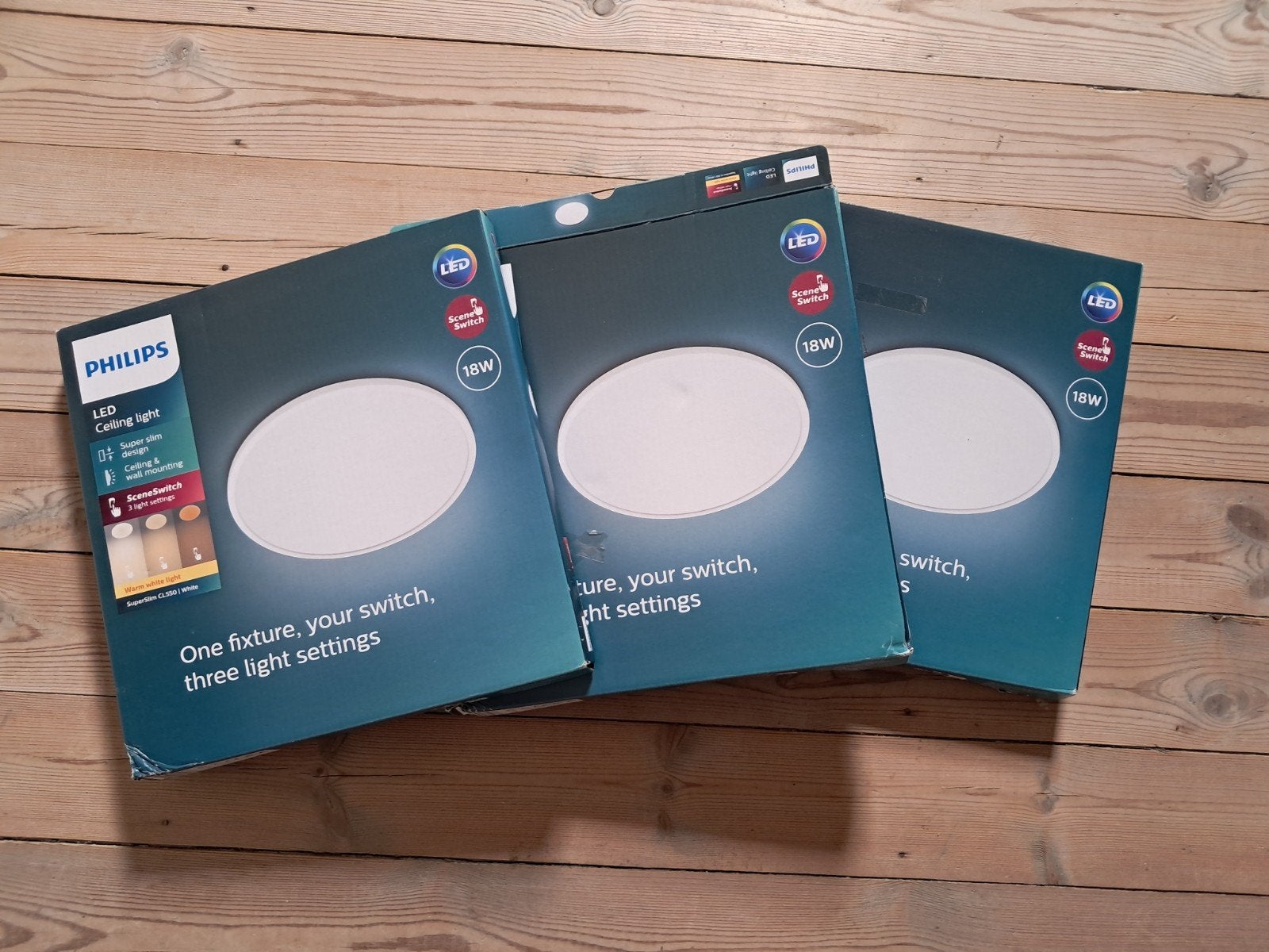 Philips Superslim 18 W LED-plafondlampen in NIEUWSTAAT!, Huis en Inrichting, Ophalen, Philips, LED