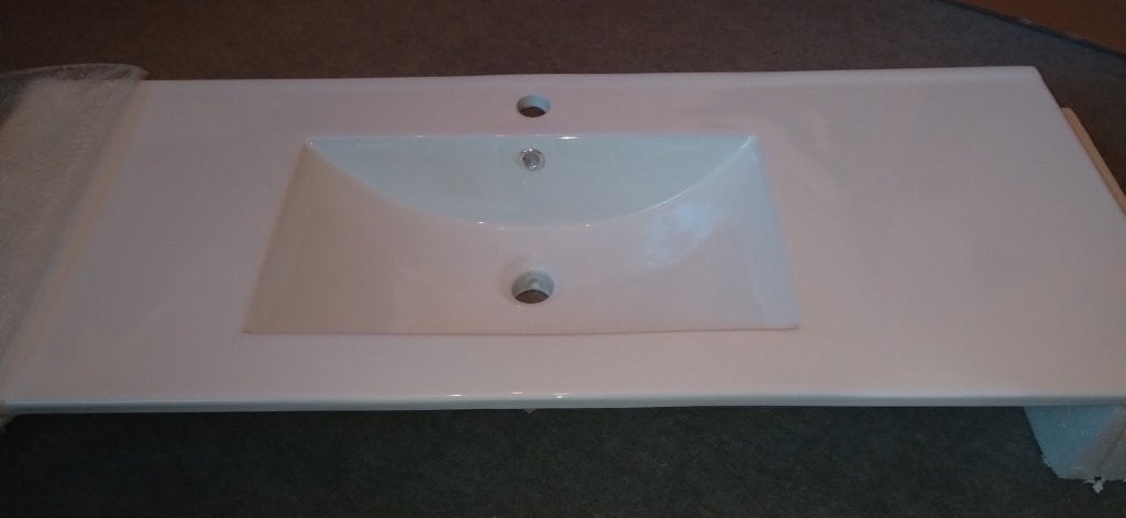 Evier de salle de bain, simple vasque, Maison & Meubles, Neuf, 25 à 50 cm, Lavabo ou Évier, 100 à 150 cm
