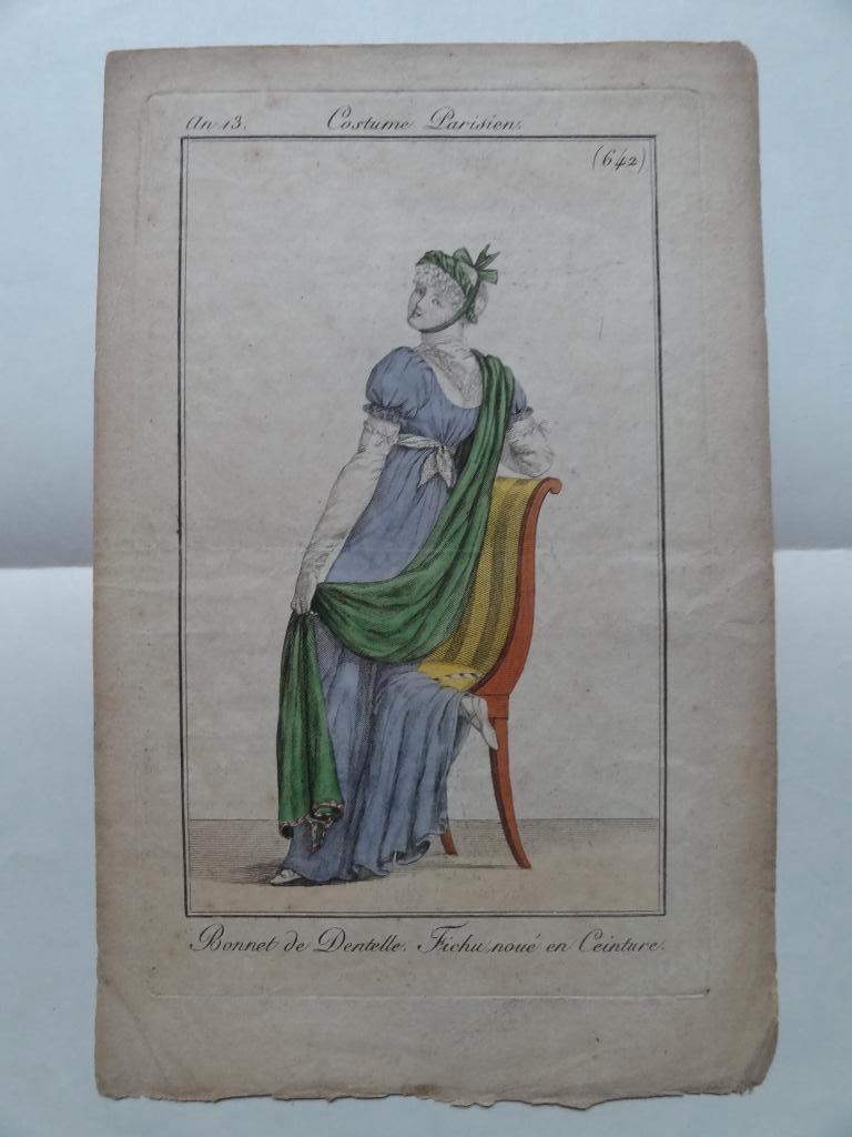 Bonnet de dentelle, fichu noué en ceinture, Vernet Horace, Envoi